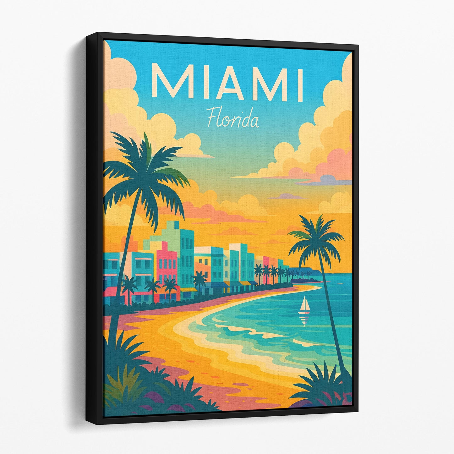 Miami Florida Vintage Travel Poster