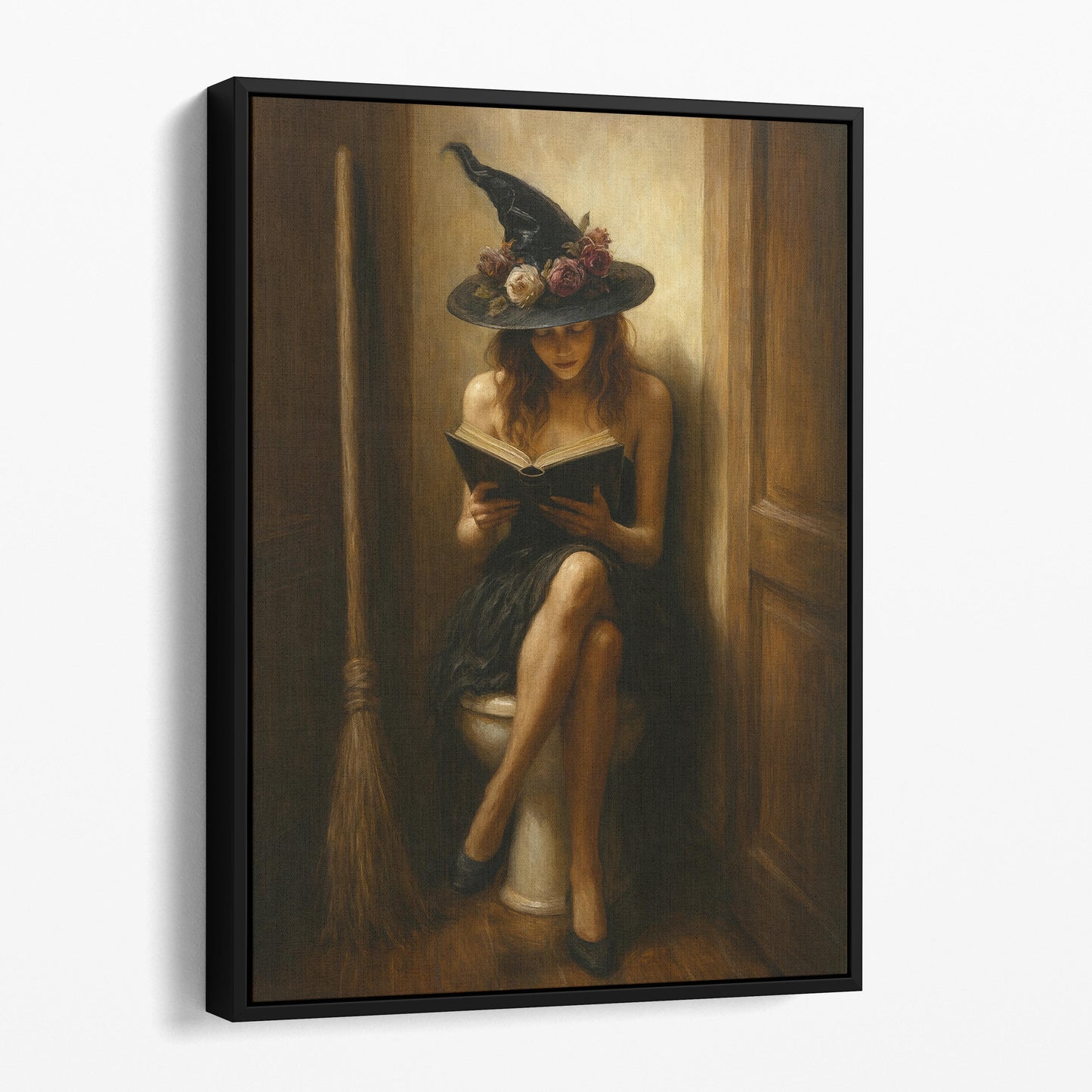 Witch Reading On The Toilet