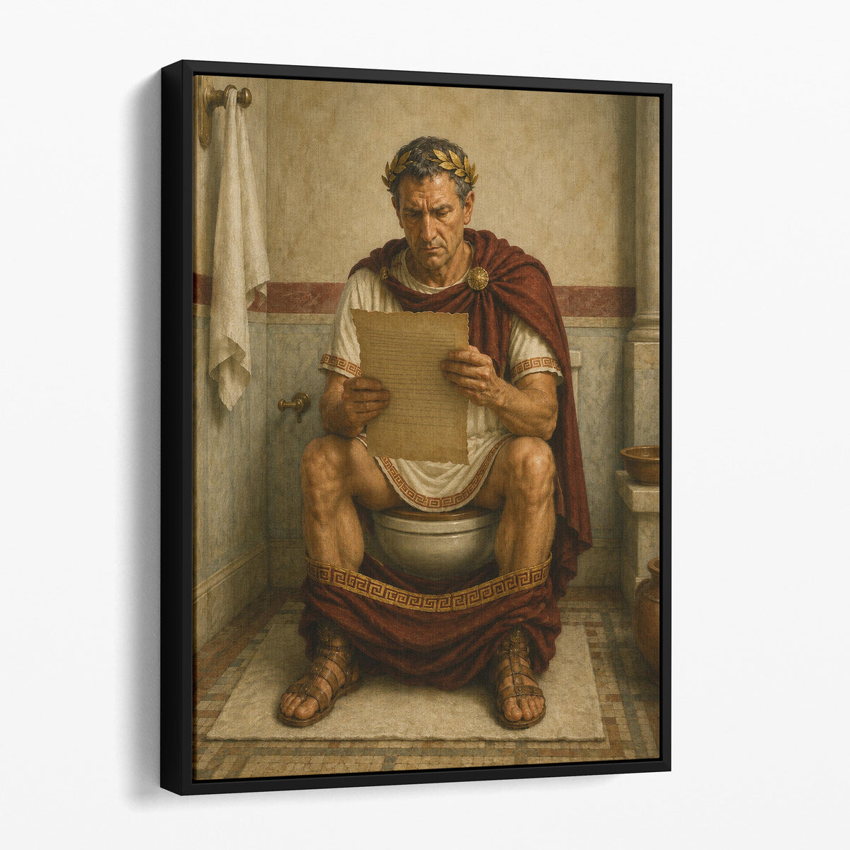 Julius Caesar Reading On The Toilet