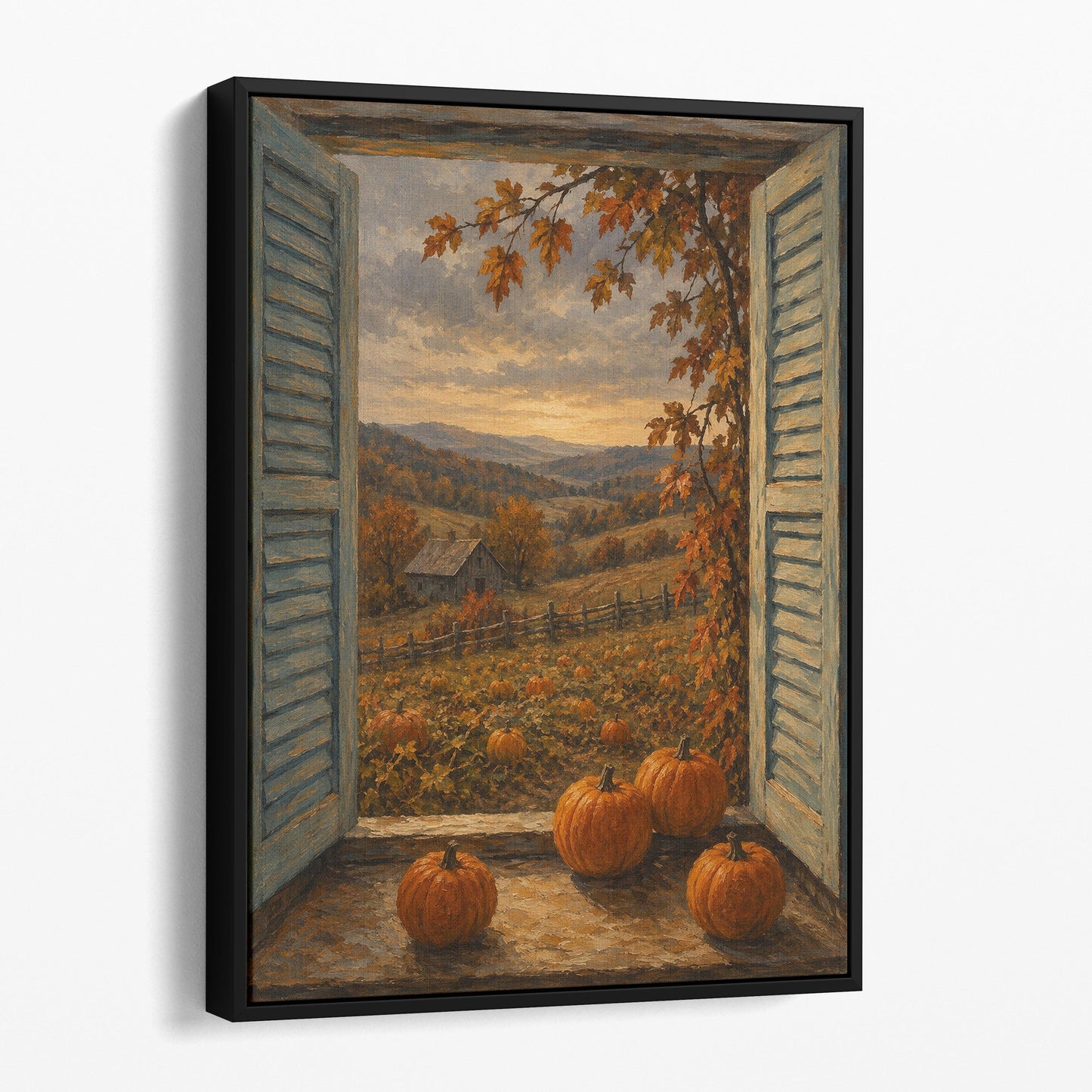 Open Window to an Autumn Landscape