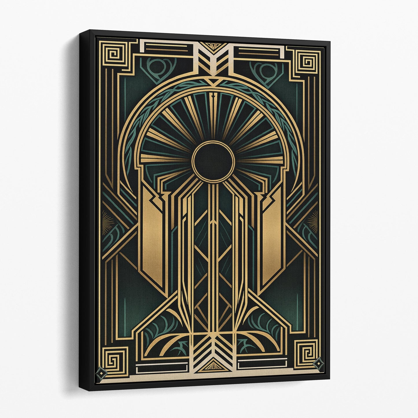 Gold And Green Art Deco