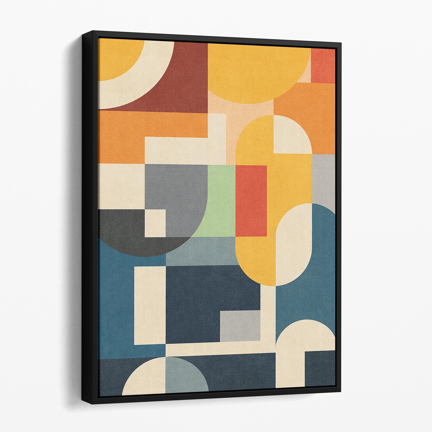Orange Blue Mid Century Modern