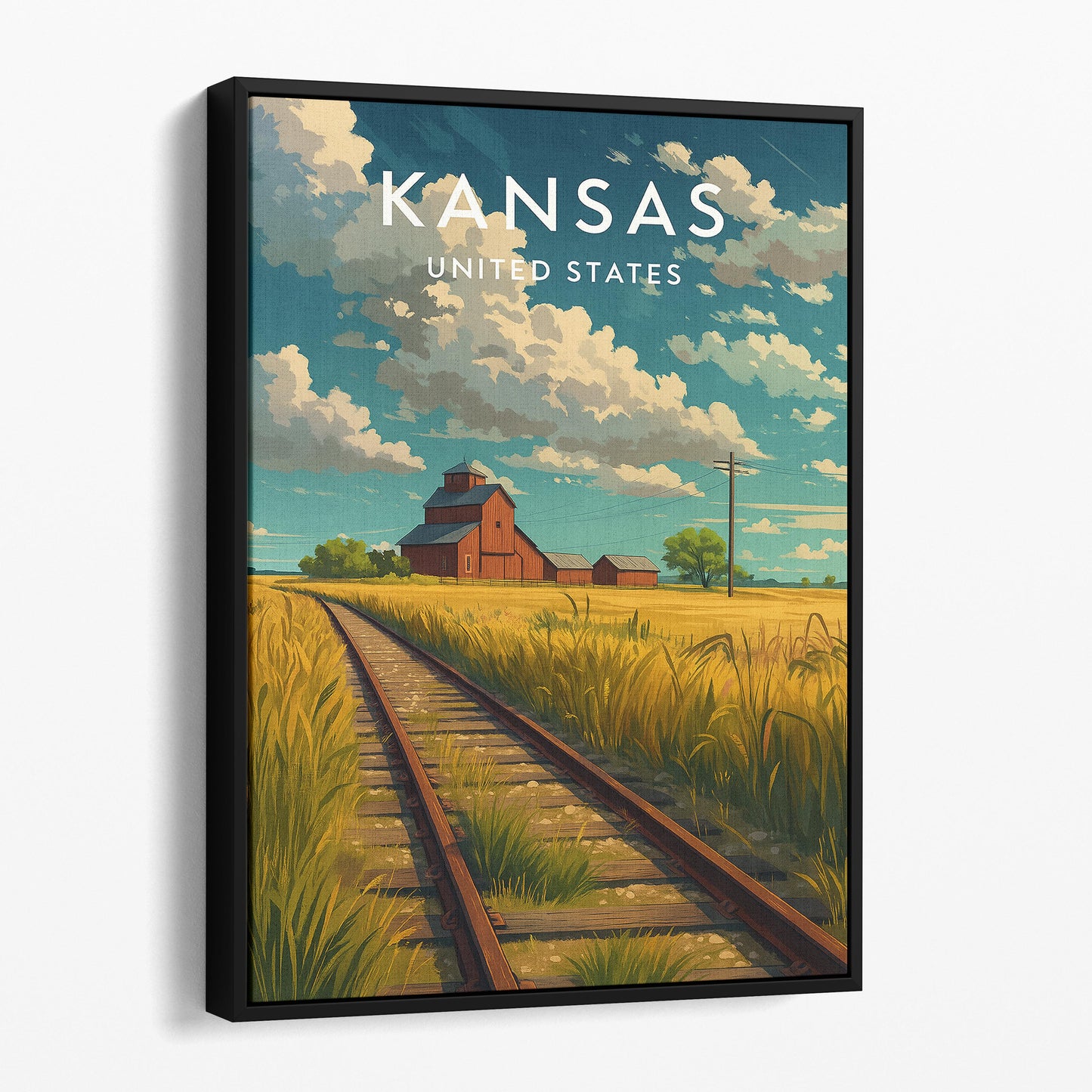 Kansas Vintage Travel Poster