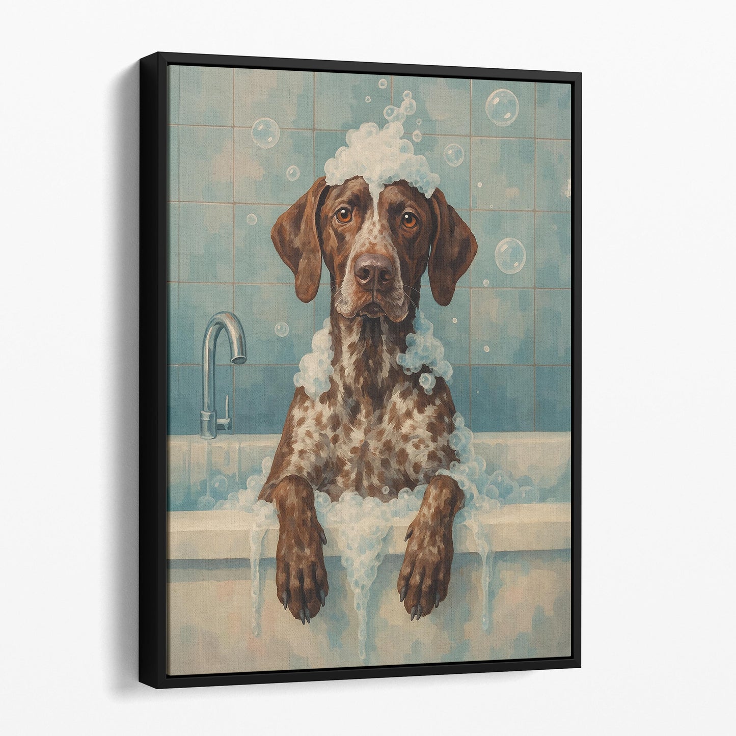 German Shorthaired Pointer Dog Bathtub Bubble Bath