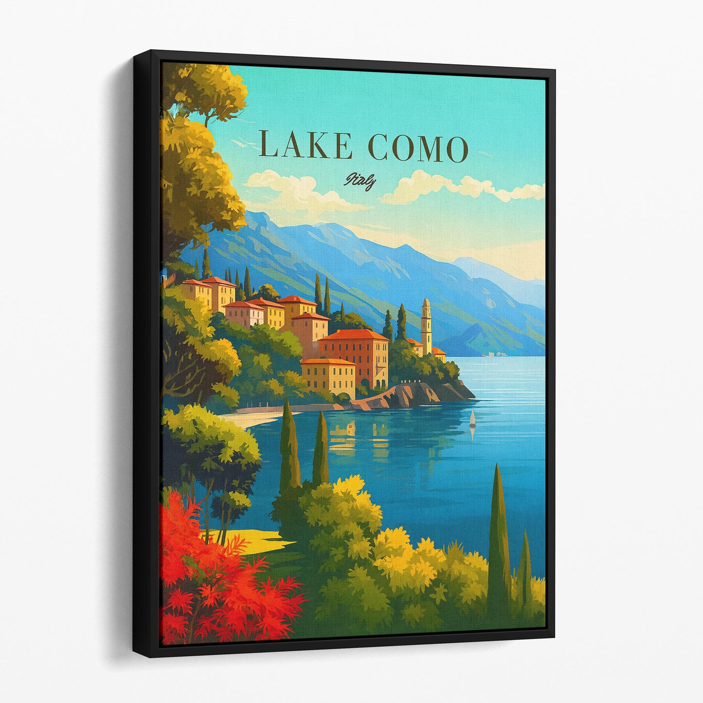 Lake Como Italy Travel Poster