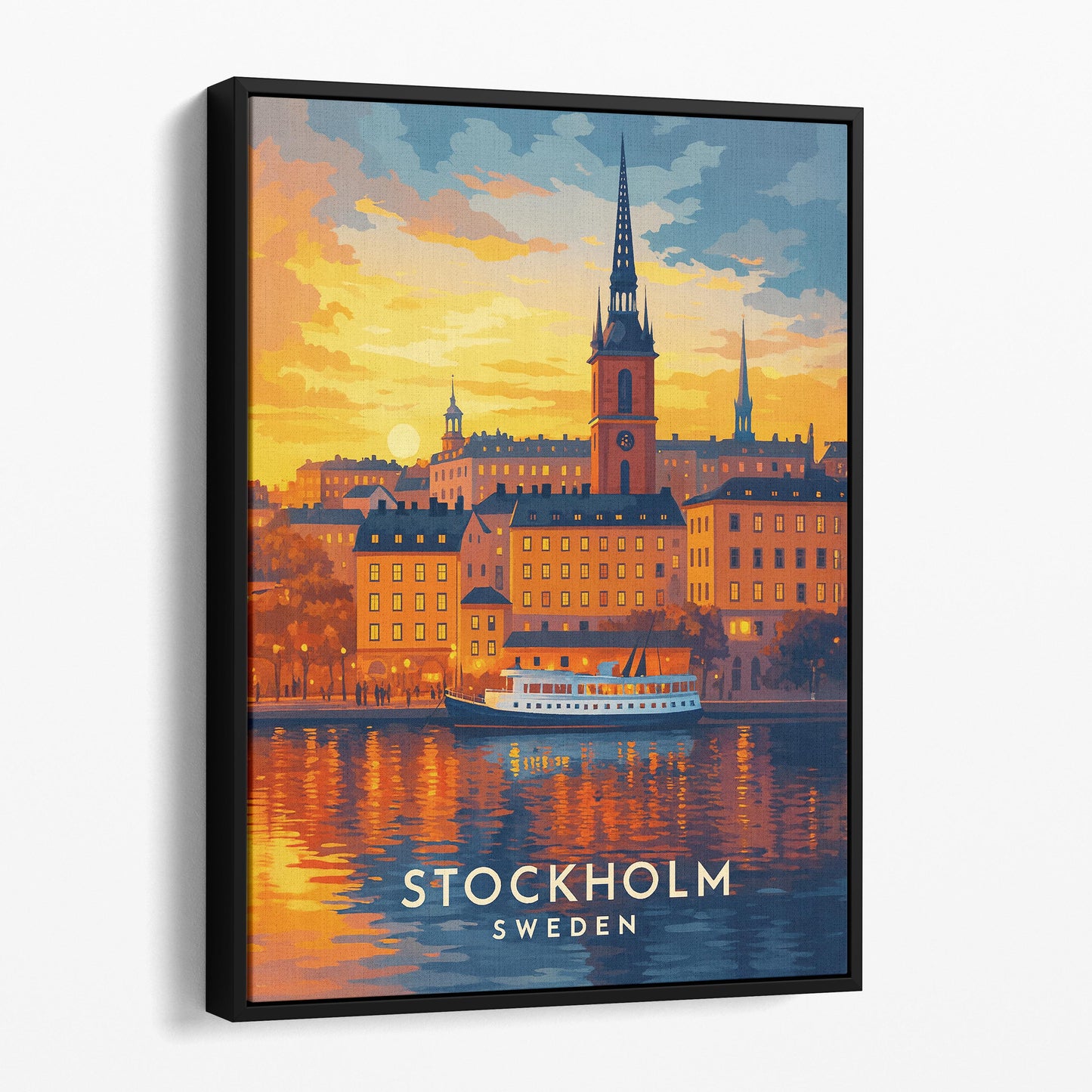 Stockholm Sweden Vintage Travel Poster