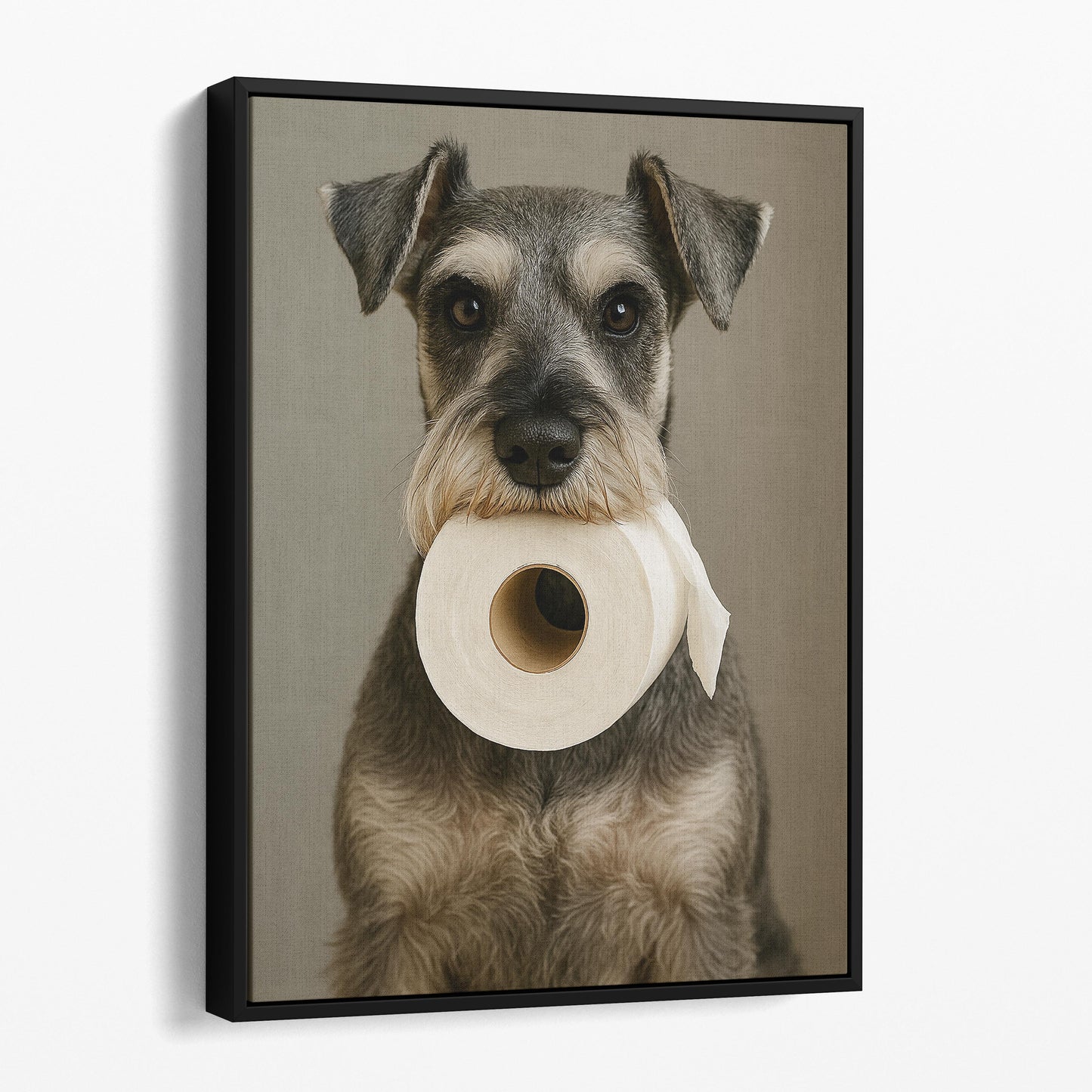 Schnauzer Dog Toilet Paper