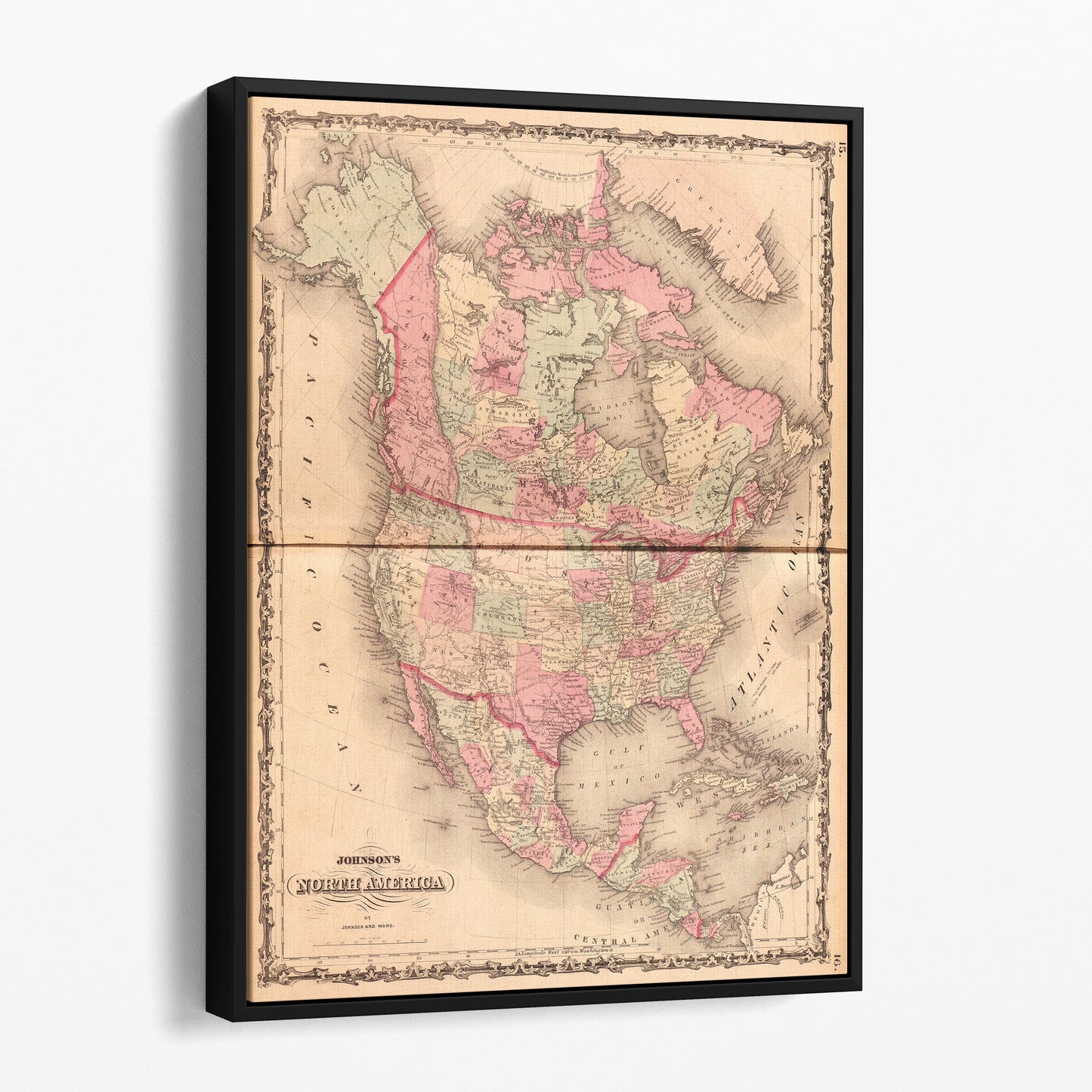 Johnson's Map of North America, 1861