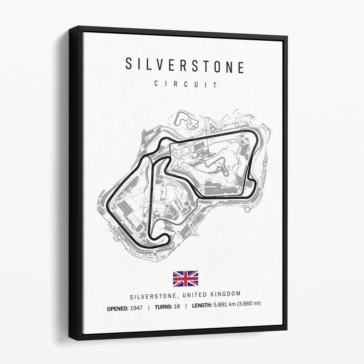 Silverstone Grand Prix Race Track Map