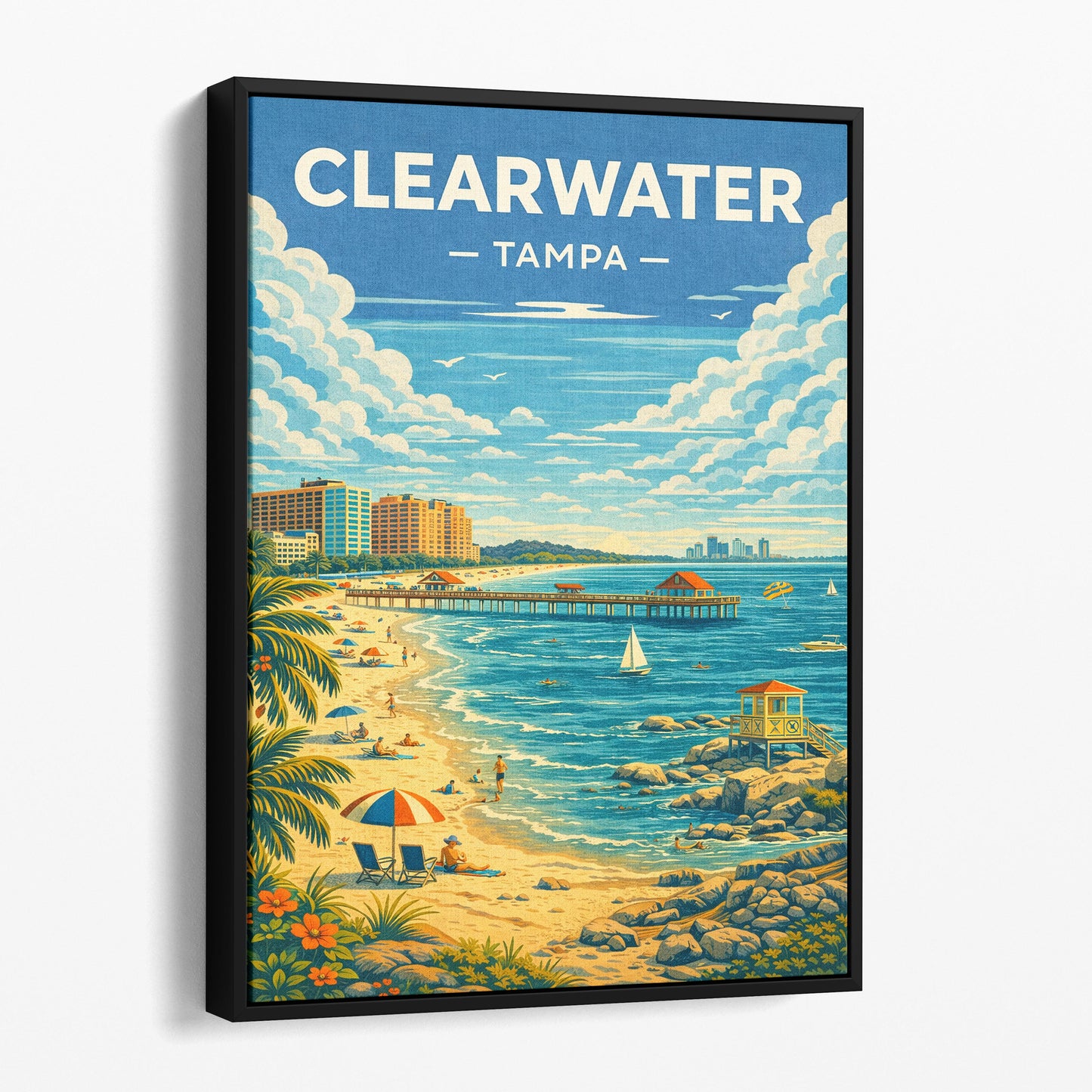 Clearwater Tampa Bay Travel Poster