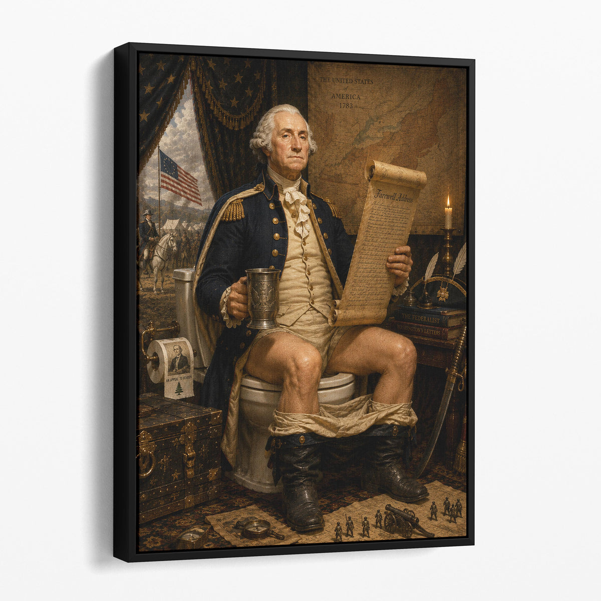 George Washington On The Toilet