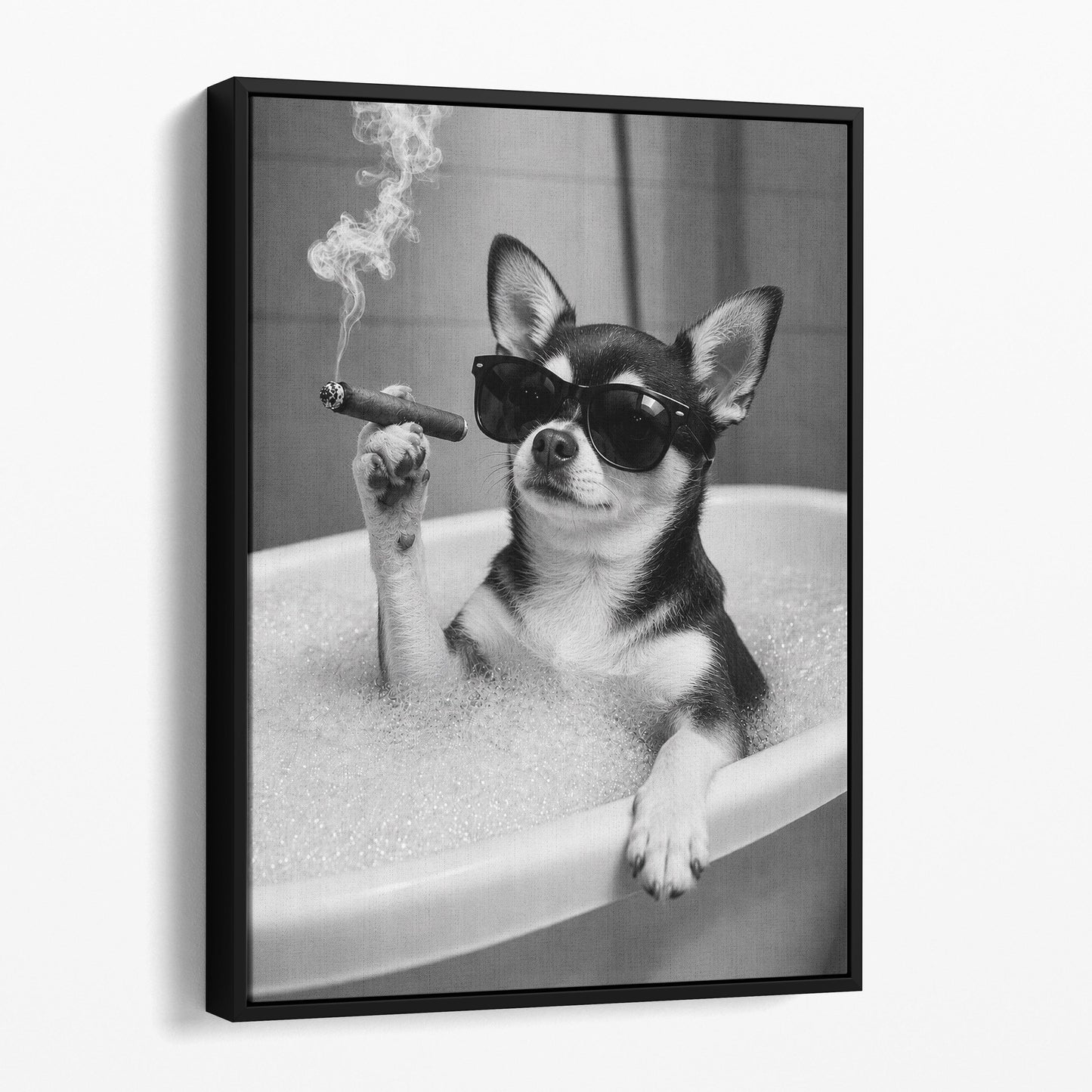 Chihuahua Dog Bathtub Cigar