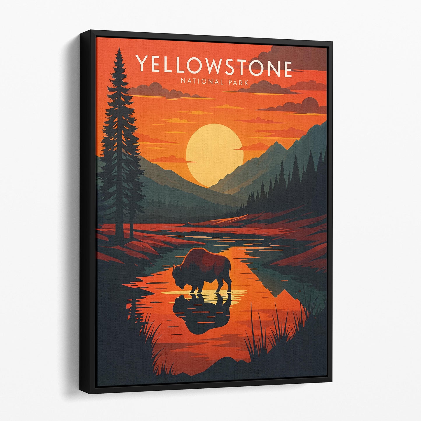 Yellowstone National Park Vintage Travel Poster