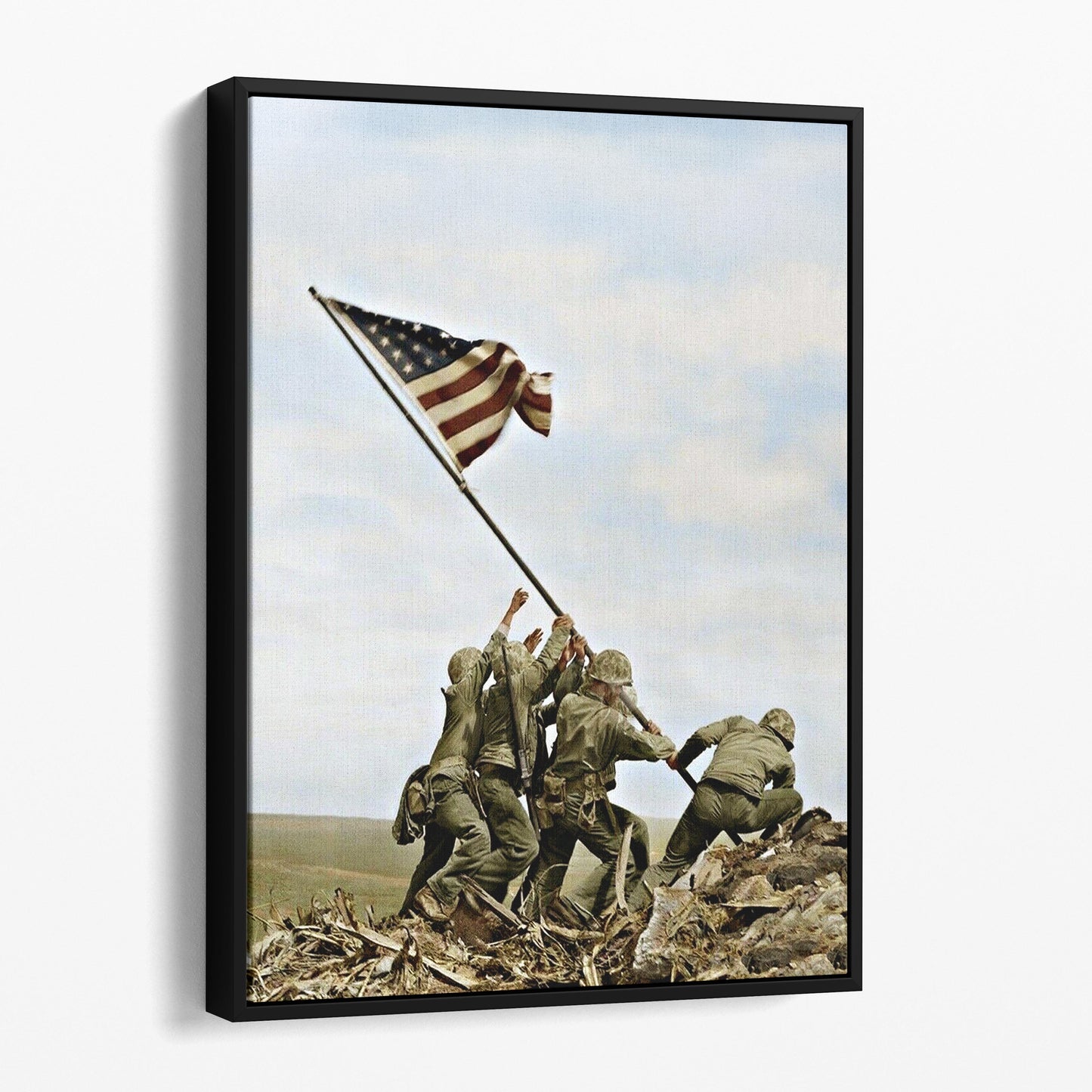 Raising the Flag on Iwo Jima Color