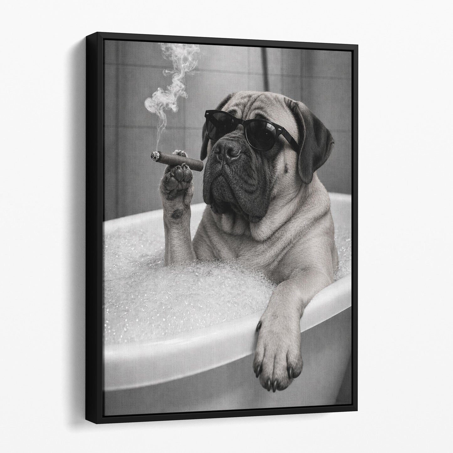 Mastiff Dog Bathtub Cigar