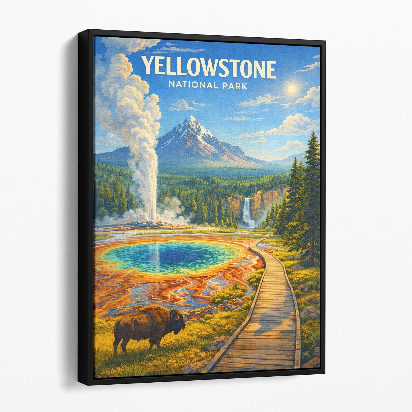 Yellowstone National Park Travel Poster