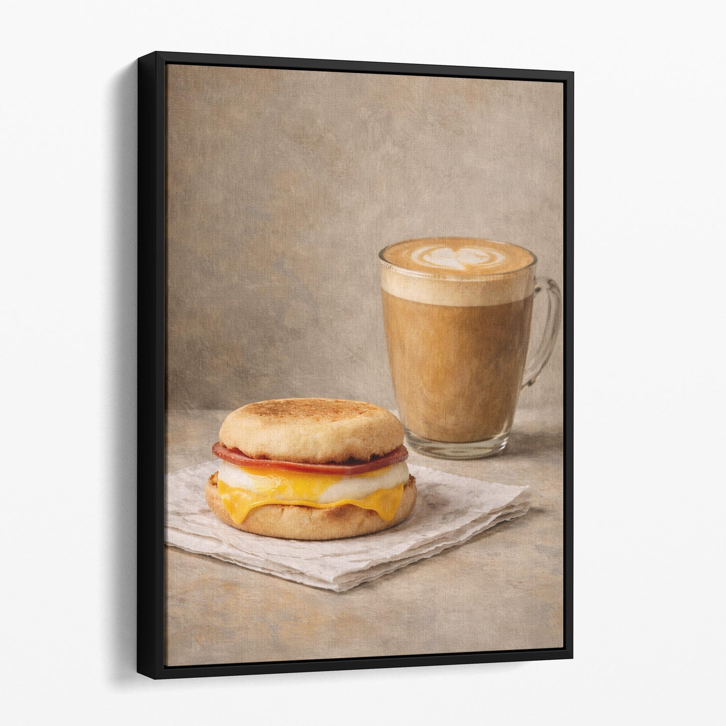 Egg Sandwich with a Coffee