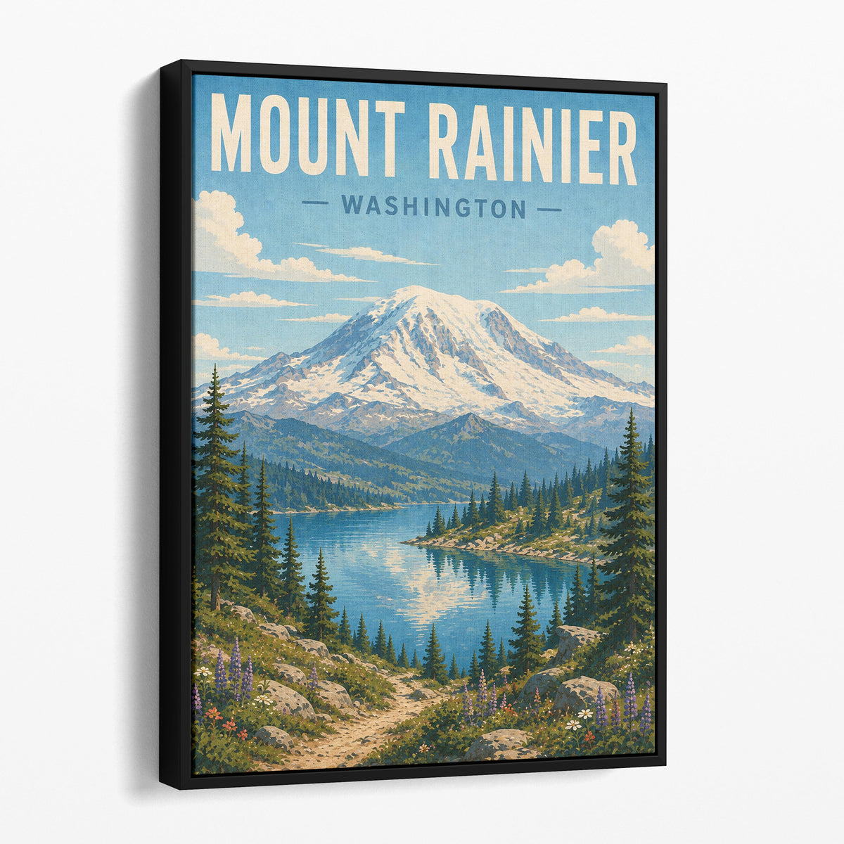 Mount Rainier Washington Travel Poster