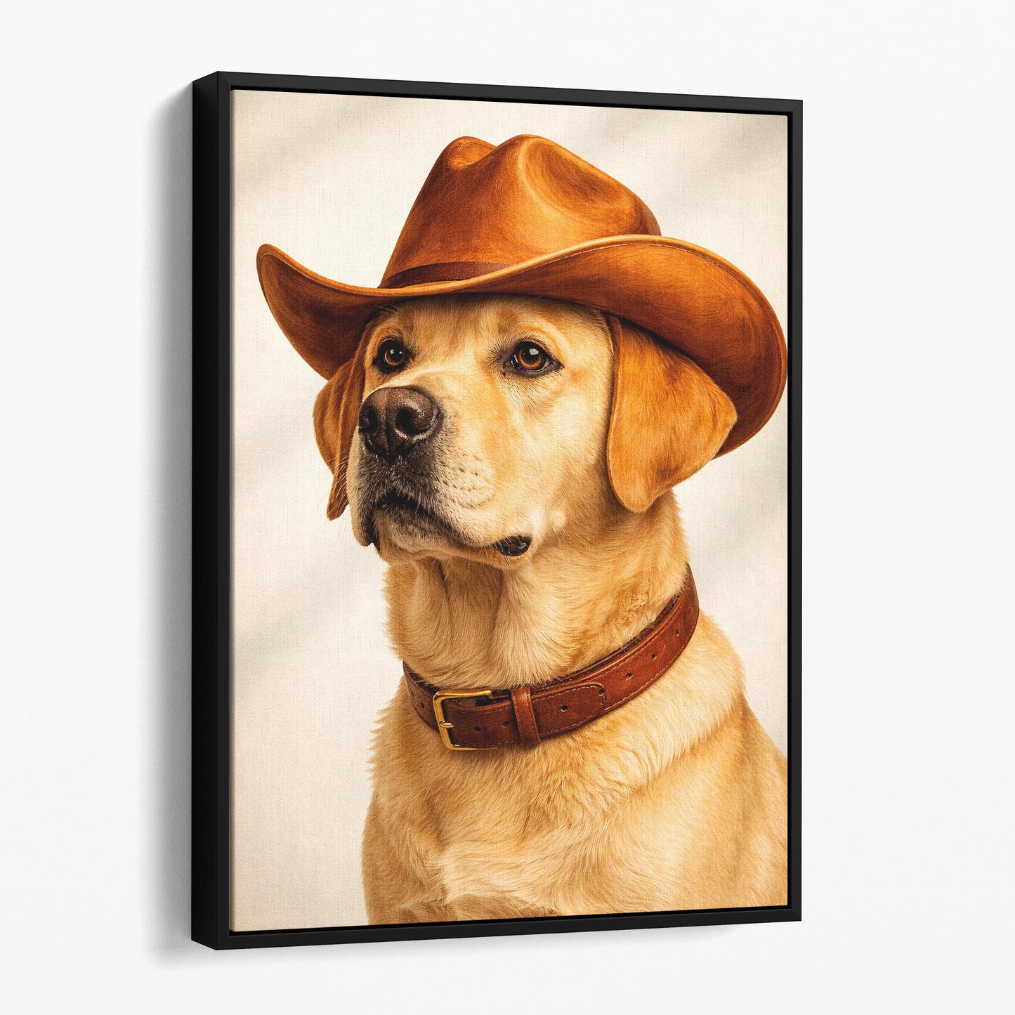 Yellow Labrador Dog Cowboy