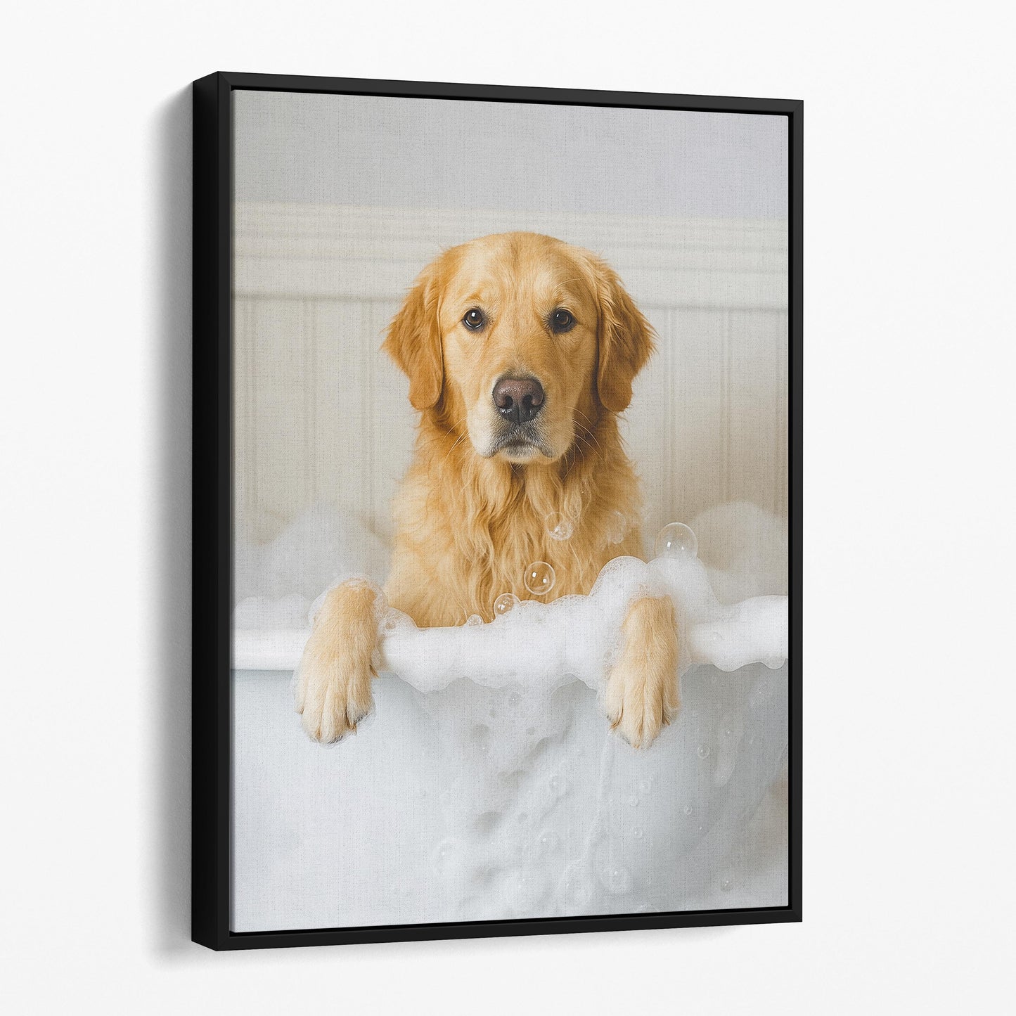 Golden Retriever Dog Bubble Bath