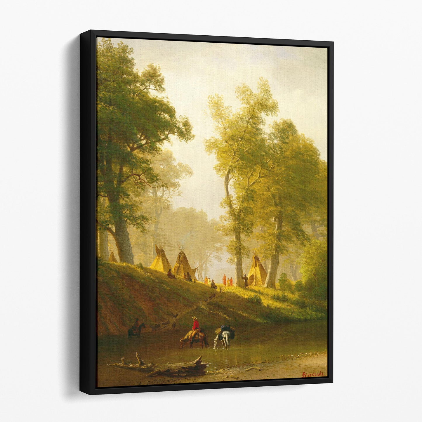 The Wolf River, Kansas, 1859 by Albert Bierstadt