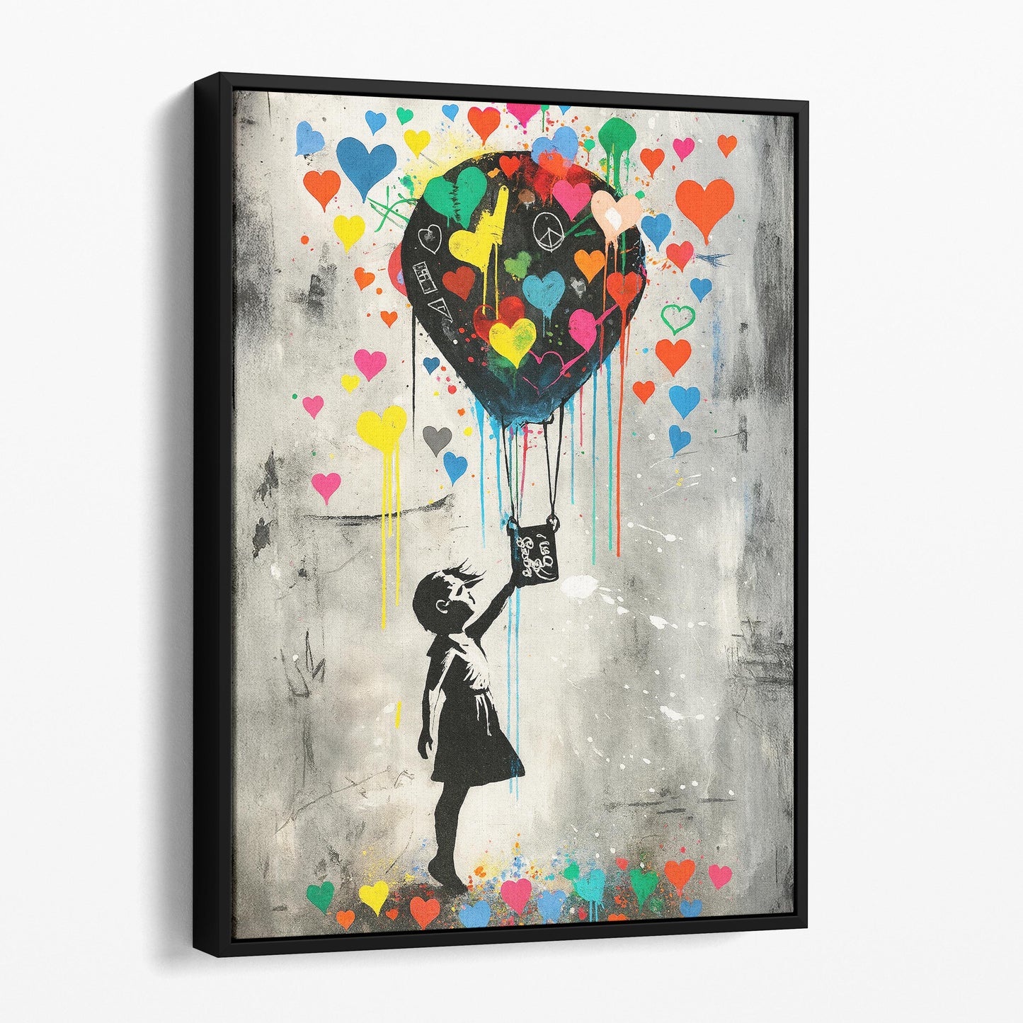Girl Heart Air Balloons Banksy