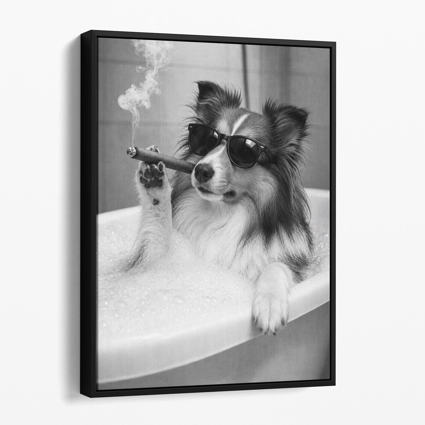Shetland Sheepdog Bathtub Cigar