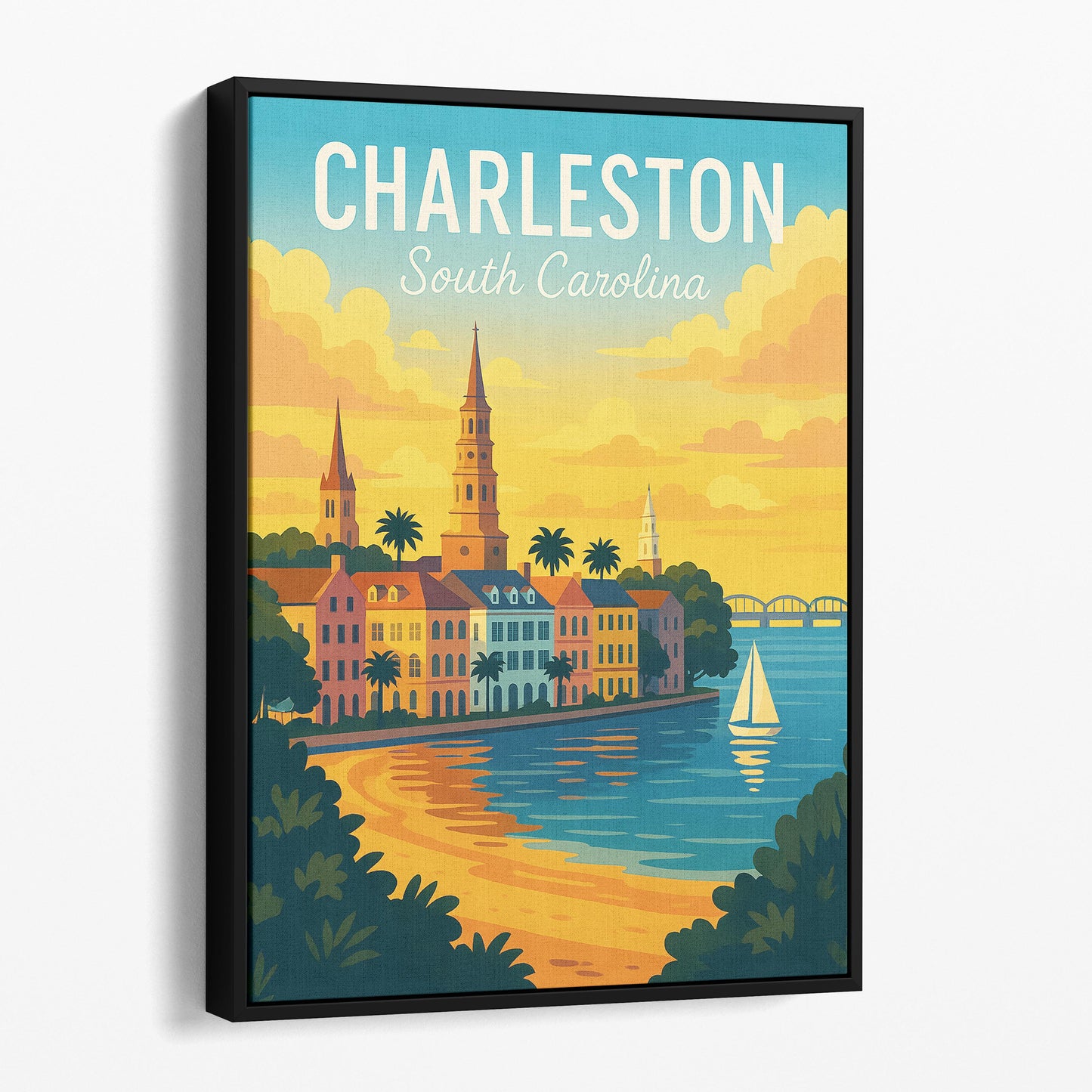 Charleston South Carolina Vintage Travel Poster