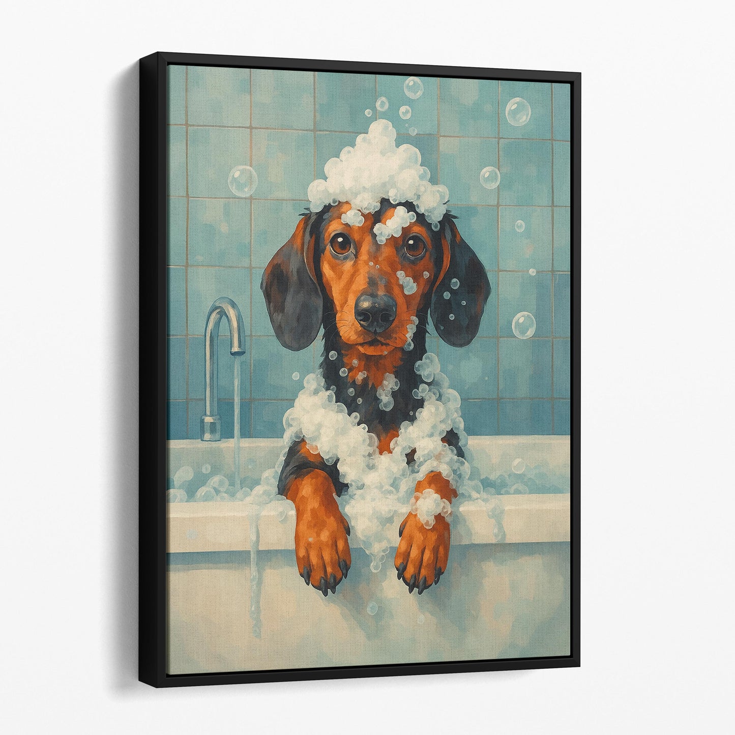 Dachshund Dog Bathtub Bubble Bath