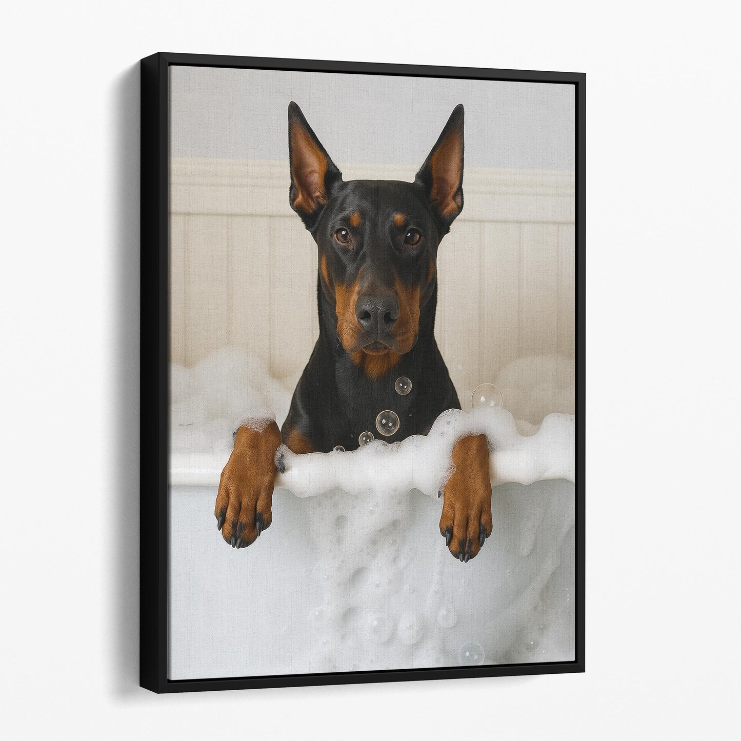 Doberman Dog Bubble Bath