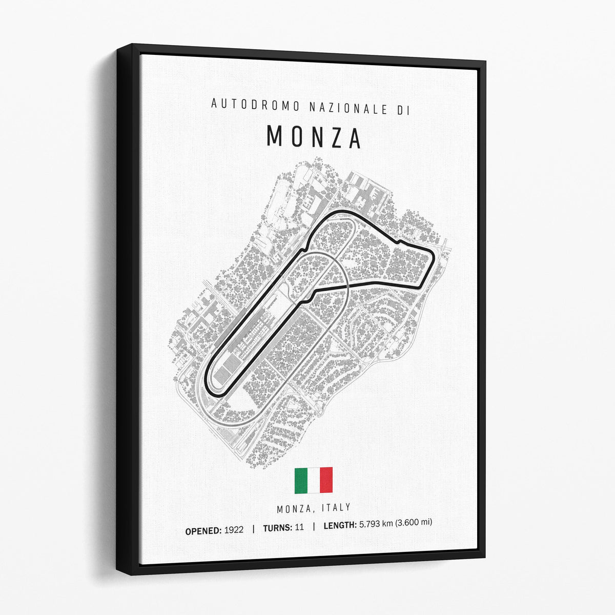 Monza Italy Grand Prix Race Track Map