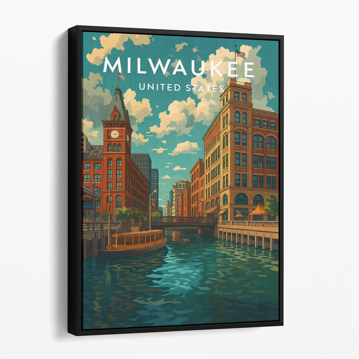 Milwaukee Vintage Travel Poster