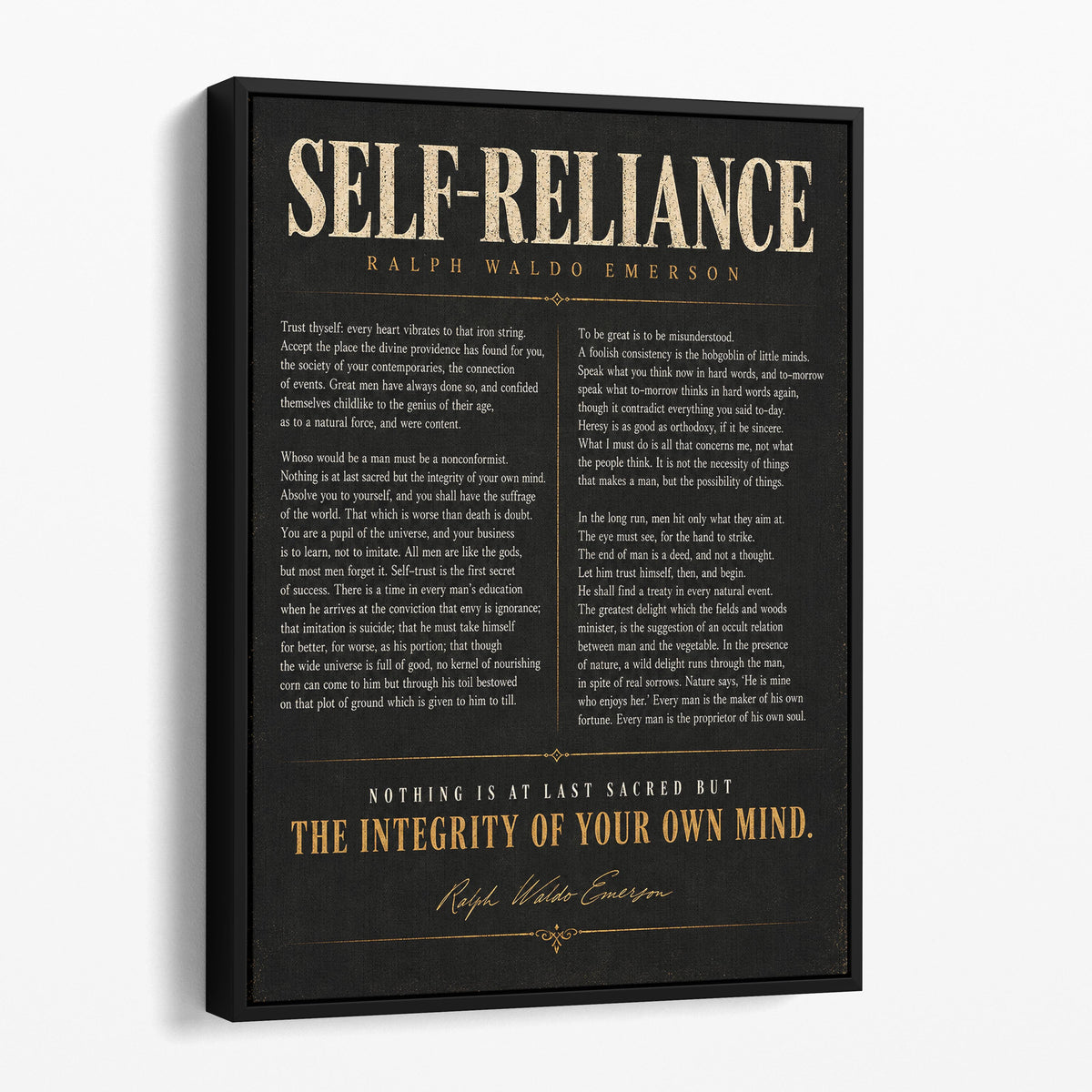 Self-Reliance - Ralph Waldo Emerson
