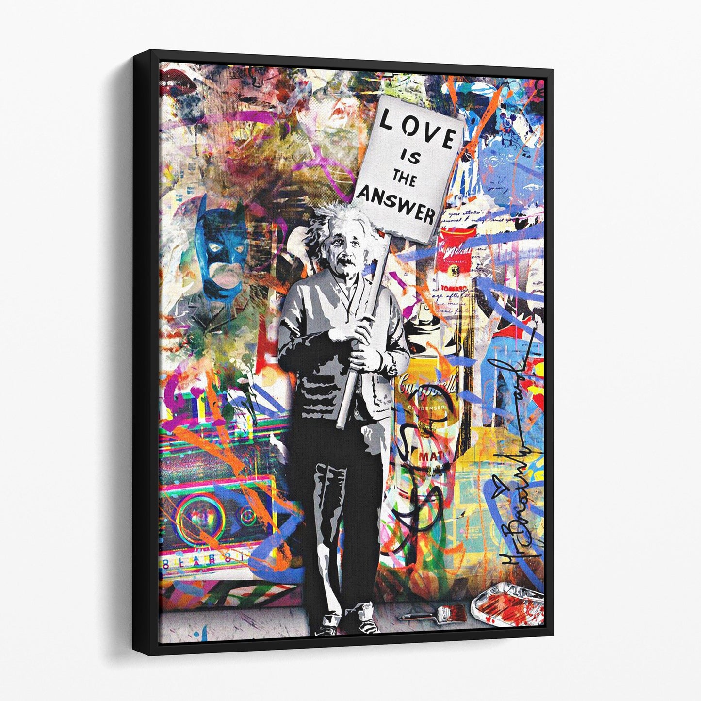 Love Is The Answer Einstein Sign Banksy