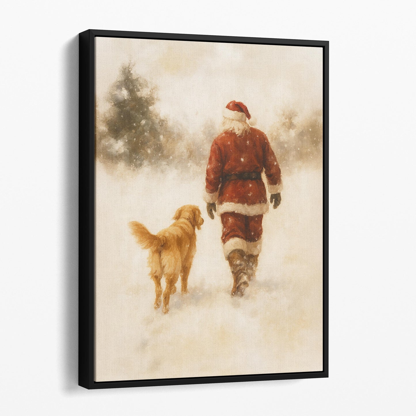Santa Claus With Dog