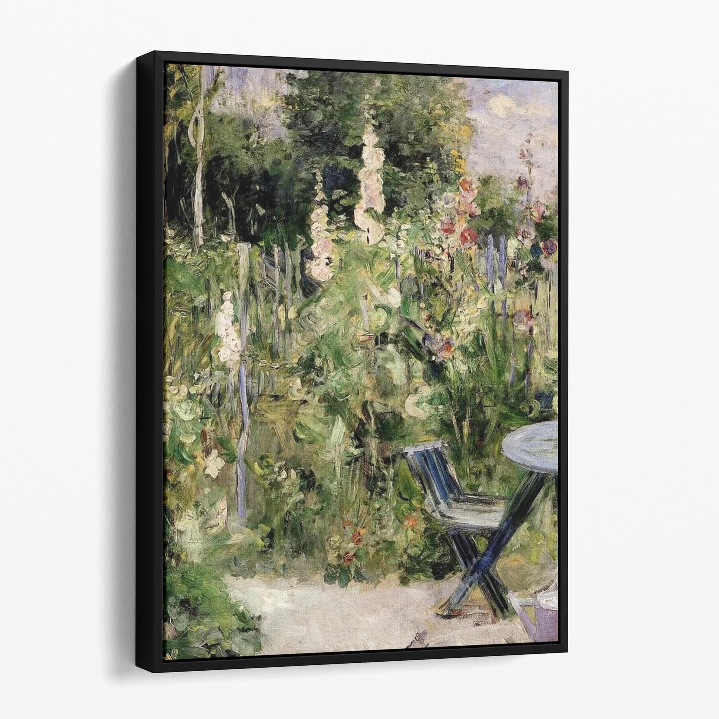 Roses Tremieres (Hollyhocks), 1884 by Berthe Morisot