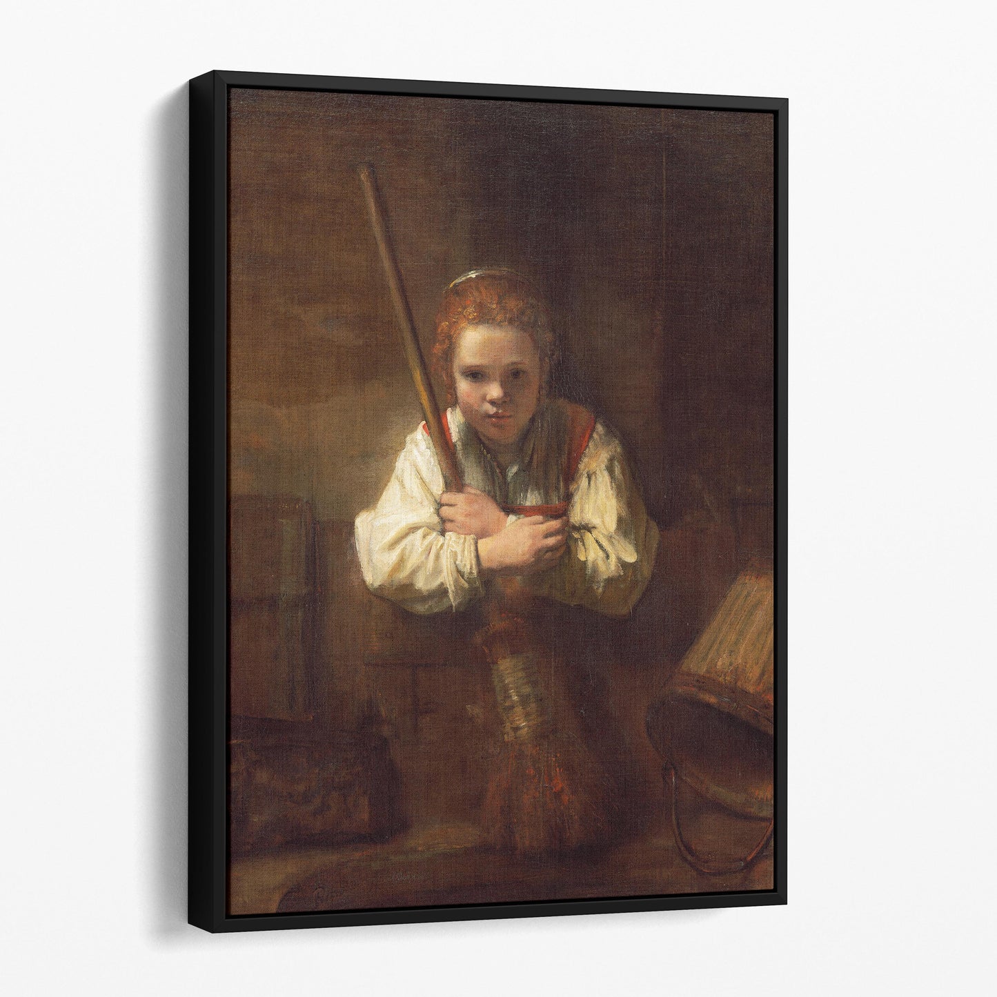 A Girl with a Broom, by Rembrandt