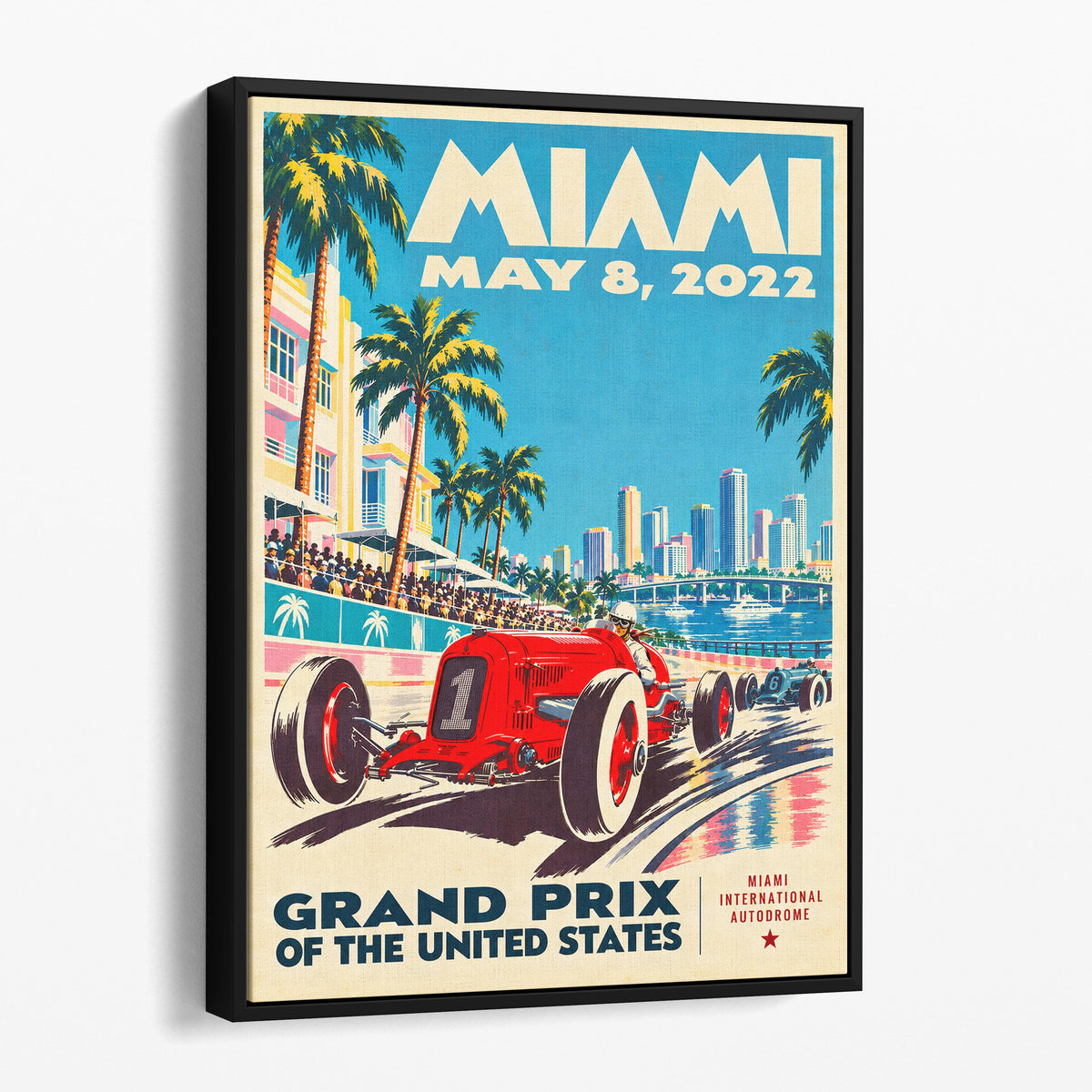 Miami Grand Prix Vintage Poster
