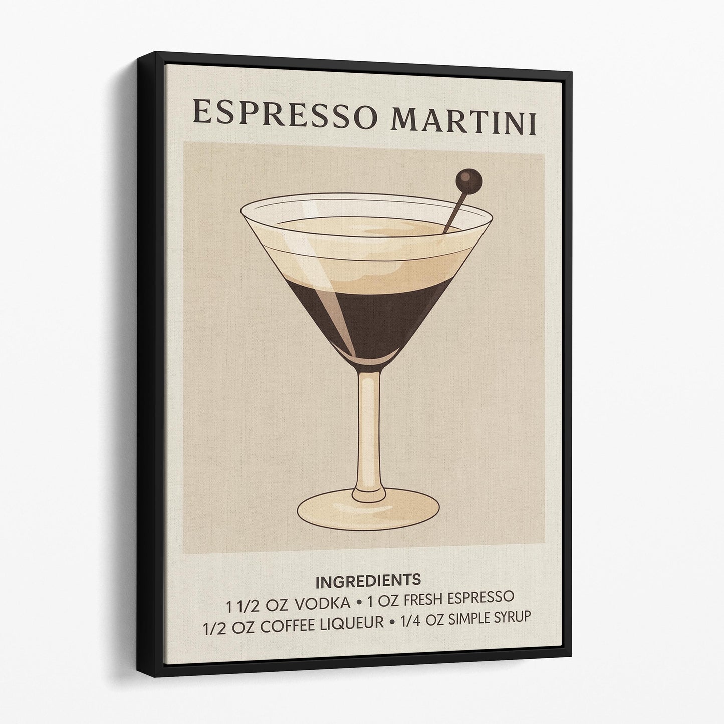Espresso Martini Vintage Drinking Poster