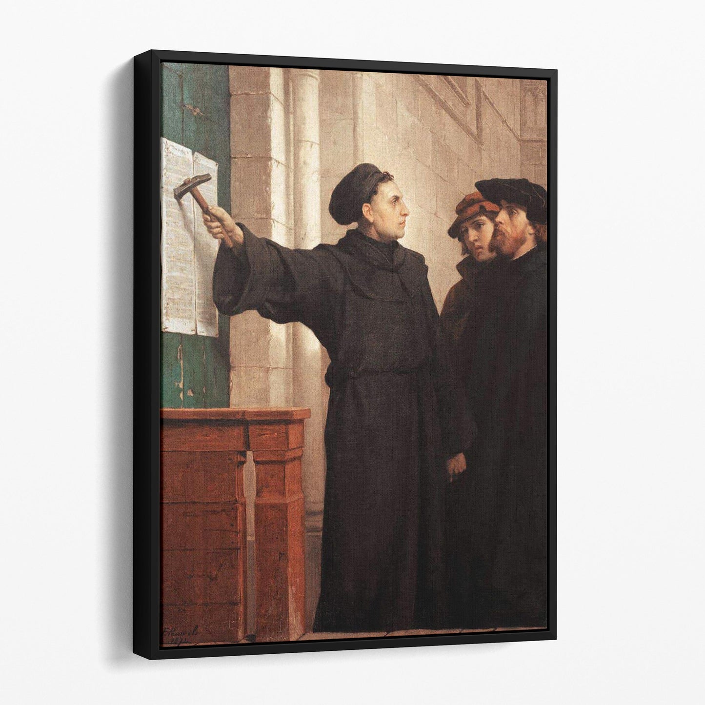 Luther Hammers His 95 Theses To The Door