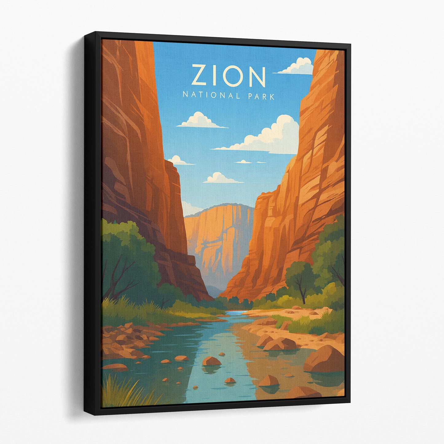 Zion National Park Vintage Travel Poster