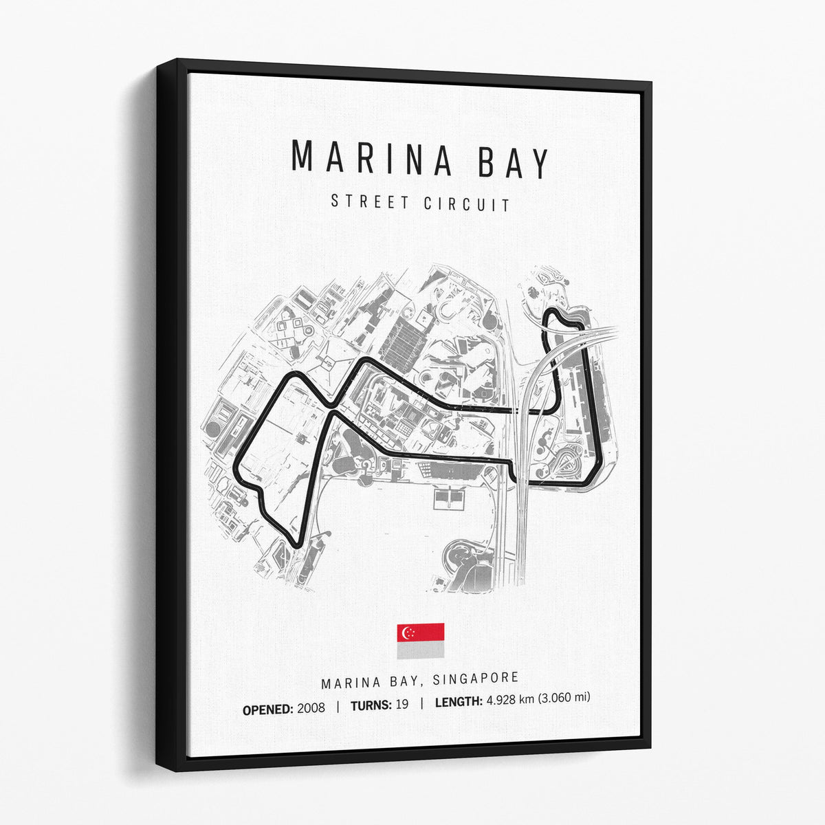 Marina Bay Singapore Grand Prix Race Track Map