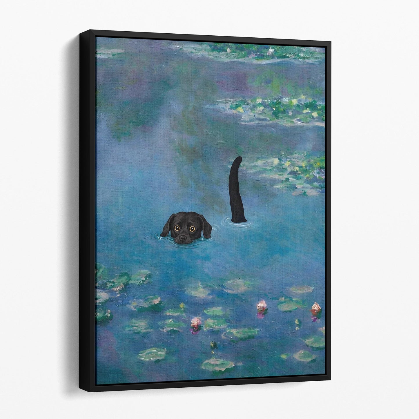 Water Lilies With Dog Claude Monet