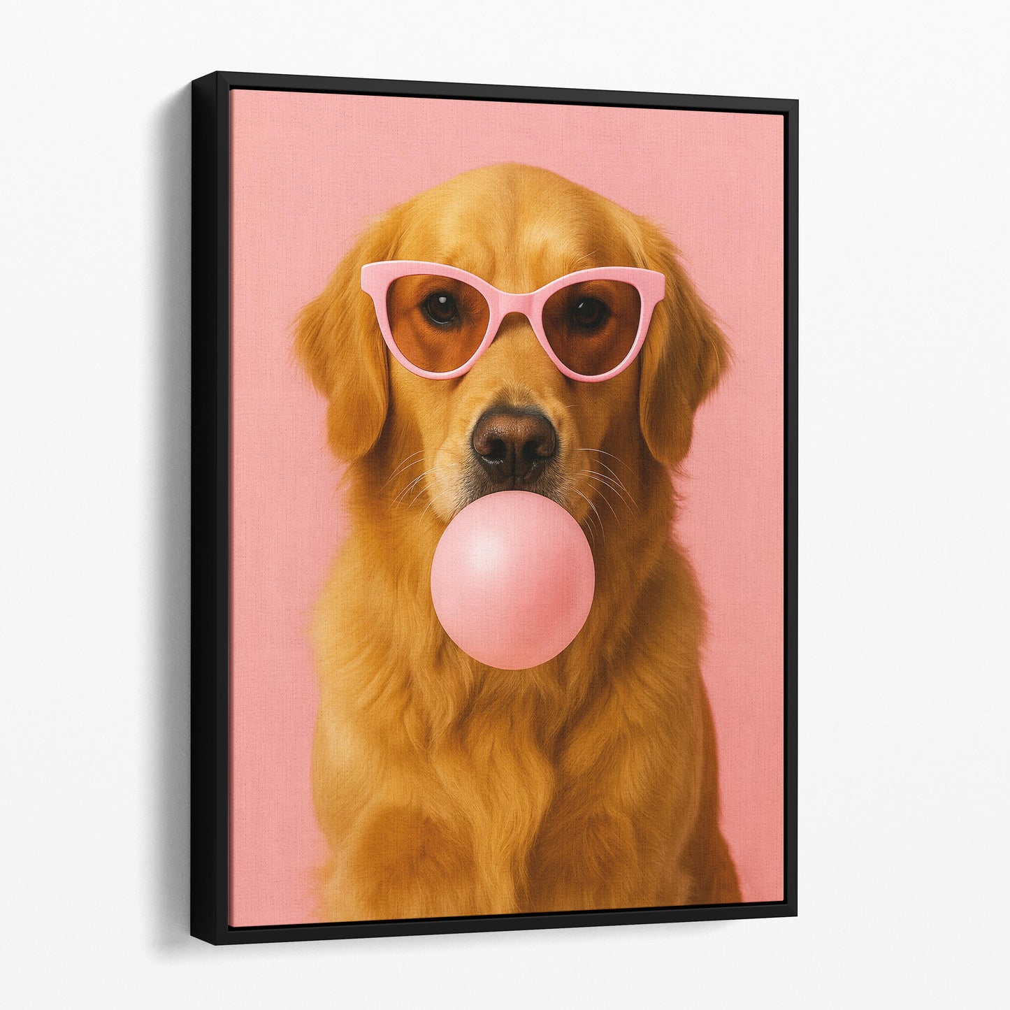 Golden Retriever Dog Pink Bubble Gum Sunglasses