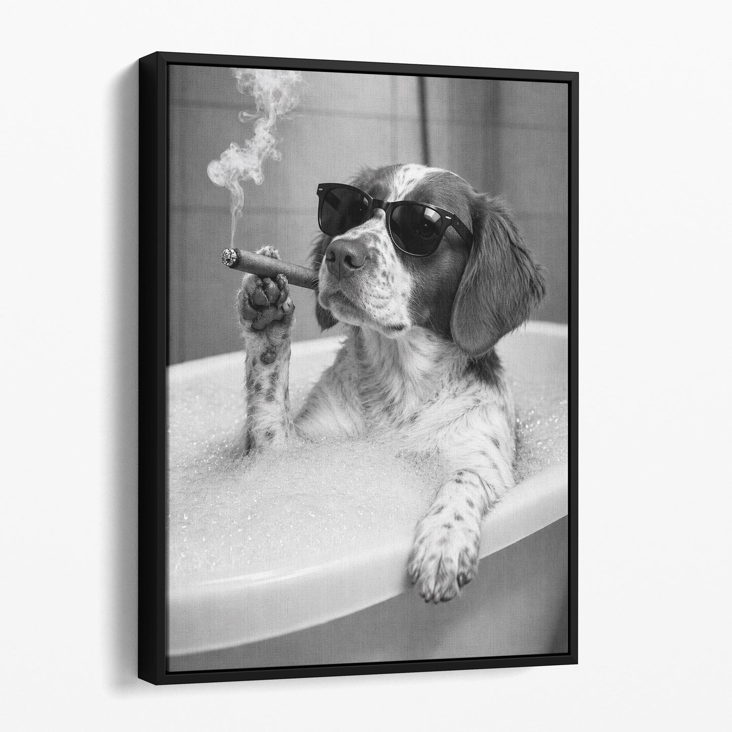 Brittany Dog Bathtub Cigar