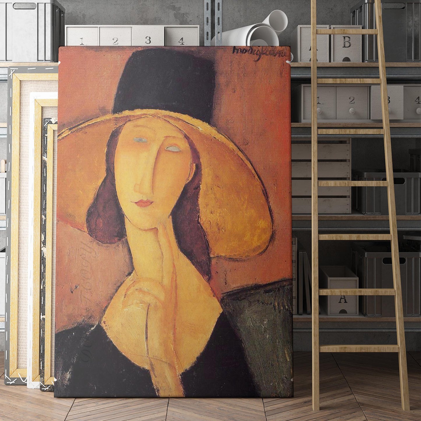 Portrait of Jeanne Hebuterne in a Large Hat, c.1918-19 by Amedeo Modigliani