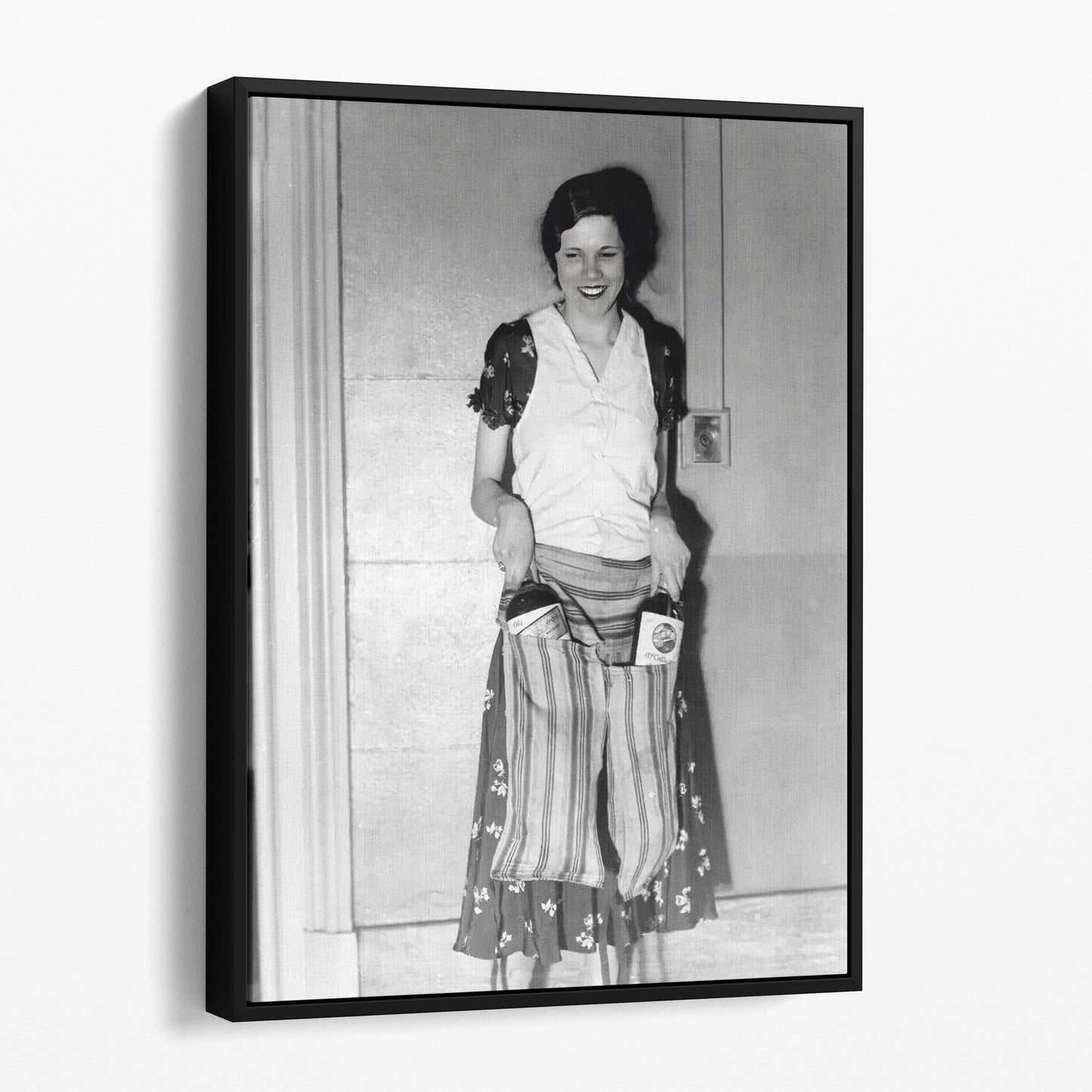 Woman Hiding Liquor Bottles During Prohibition 1920s