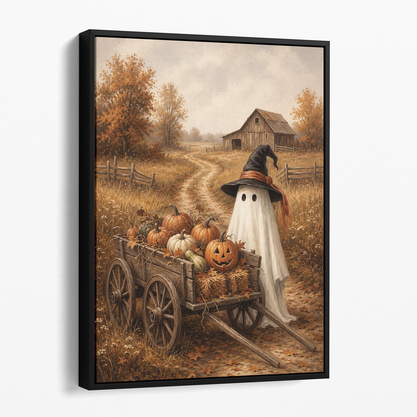 Autumn Ghost with Pumpkins