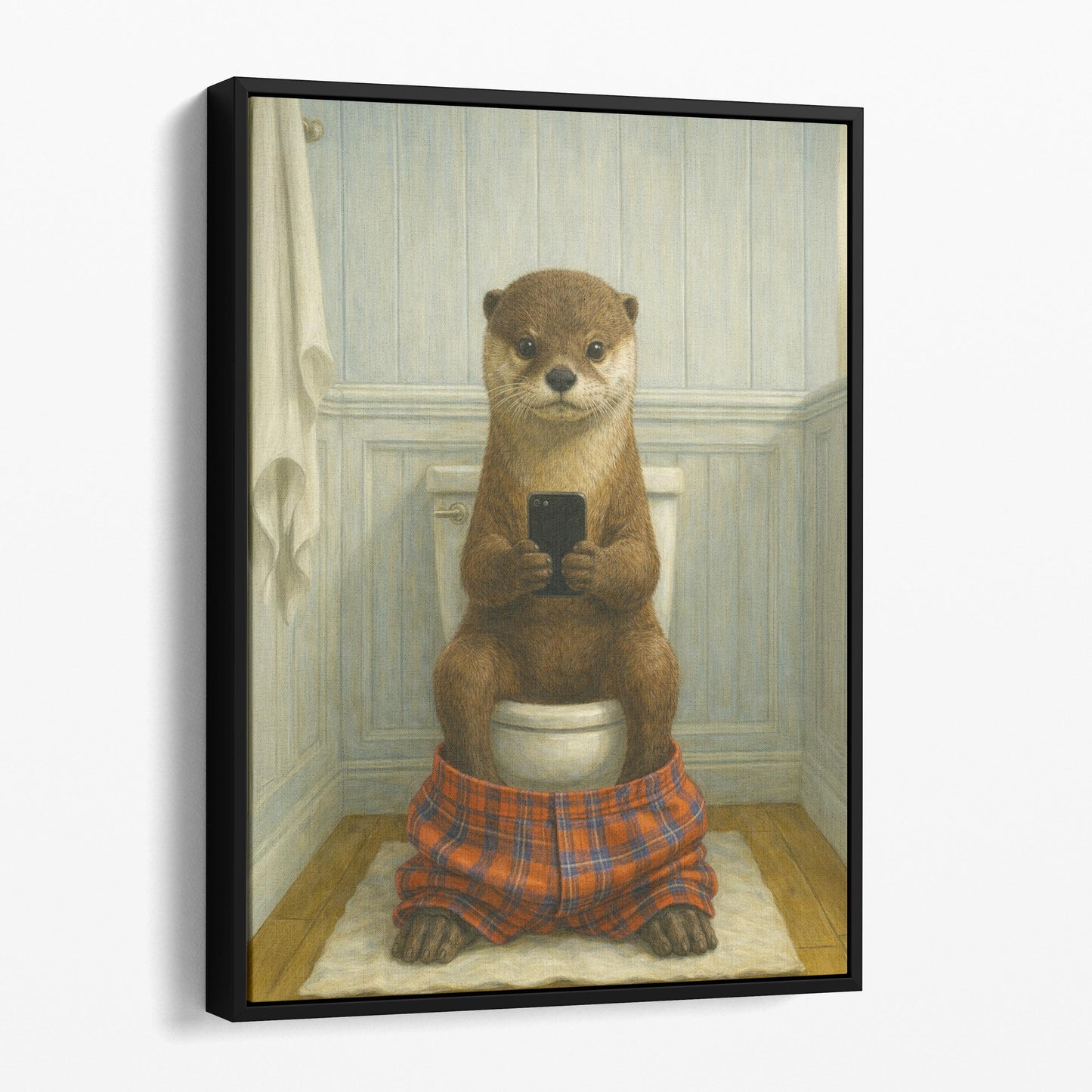 Otter On The Phone On The Toilet