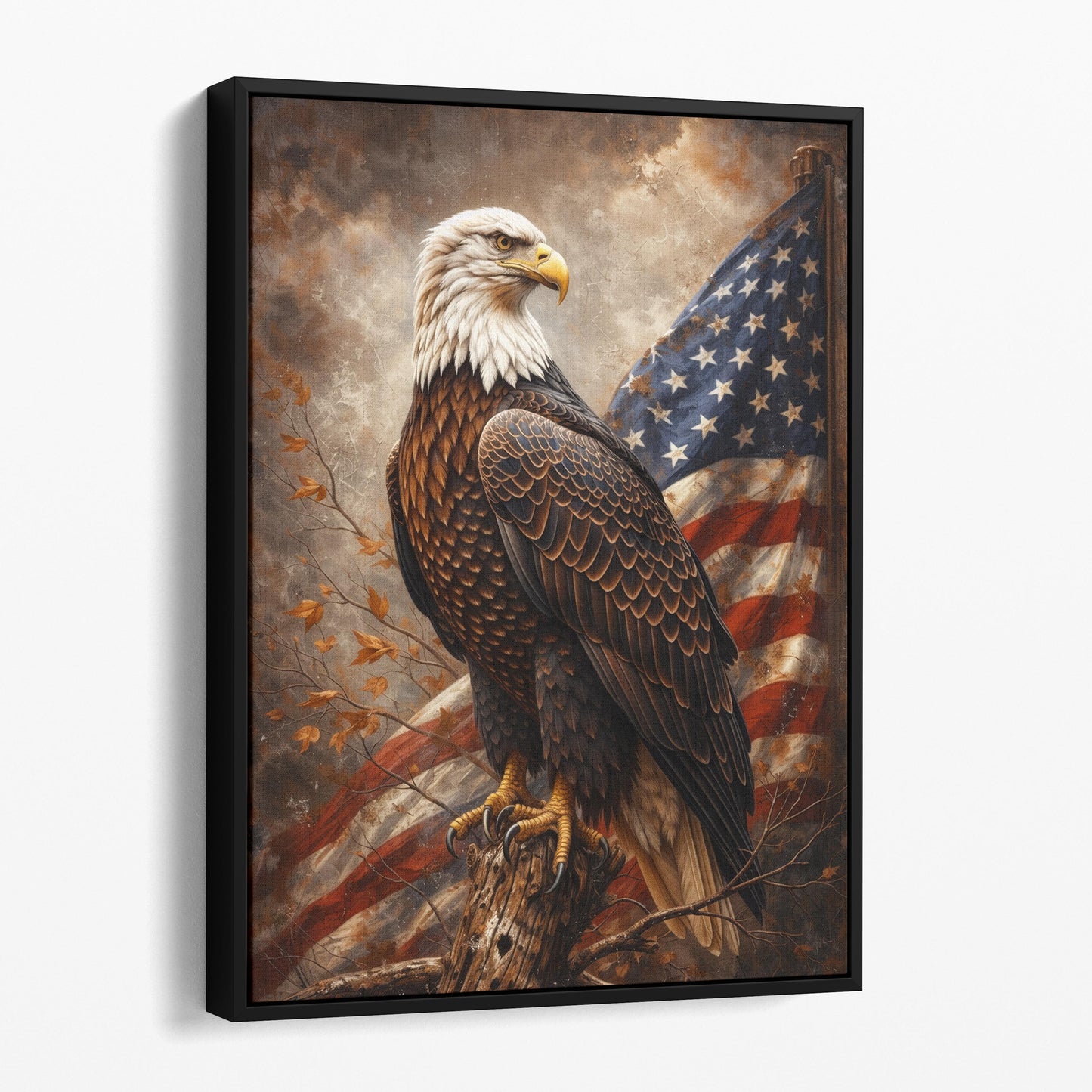 American Eagle With USA Flag